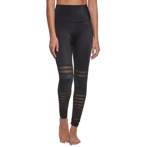 Beyond Yoga Mesh To Impress High Waisted 7/8 Yoga Leggings in Black - Picture 1 of 7